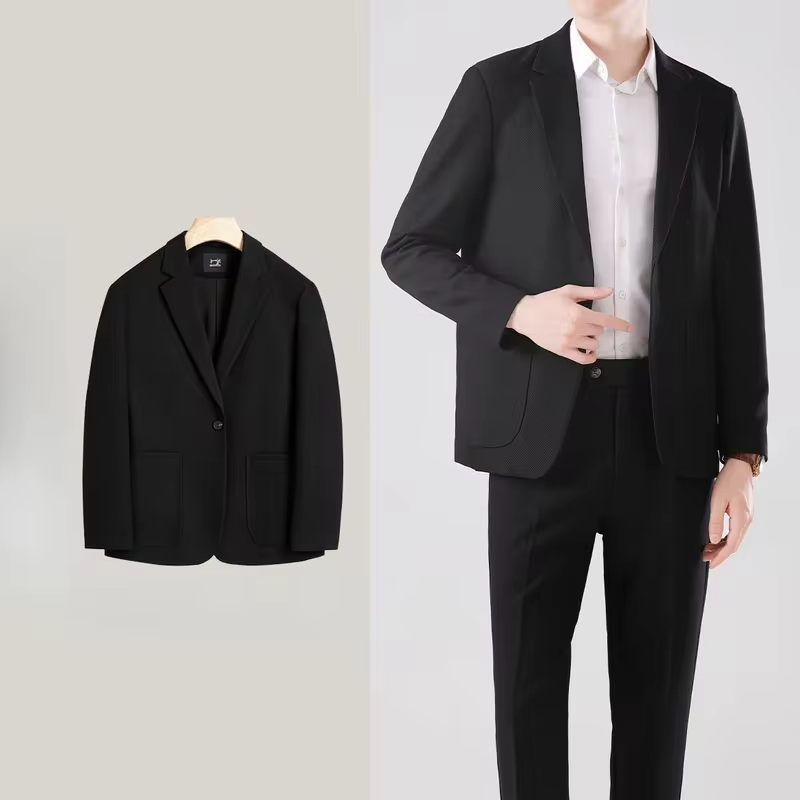 Full Suit for Men Dress Business Korean 2 Piece Outfit Set Man Formal Pants Ceremony Elegant Spring Autumn Blazer New In Casual