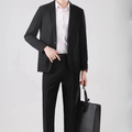 Full Suit for Men Dress Business Korean 2 Piece Outfit Set Man Formal Pants Ceremony Elegant Spring Autumn Blazer New In Casual