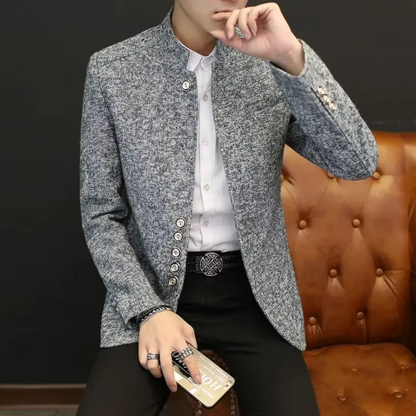 Stand Collar Man Suits and Blazers Thin Coats Luxury Designer Simple Breasted Jacket for Men Gentleman New in Original Clothing
