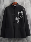White Jacket For Men With Embroidery Chinese Coats Original Fashion 2025 Man Suits And Blazers Fashionable New In Promotion Hot