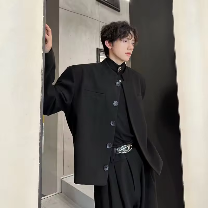 Trendy 2025 Short Coats Single Breasted Man Suits and Blazers Spring Clothes Elegant New in Original Handsome Jacket for Men