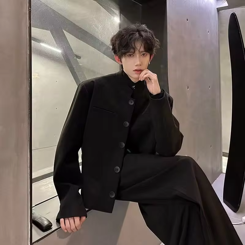 Trendy 2025 Short Coats Single Breasted Man Suits and Blazers Spring Clothes Elegant New in Original Handsome Jacket for Men