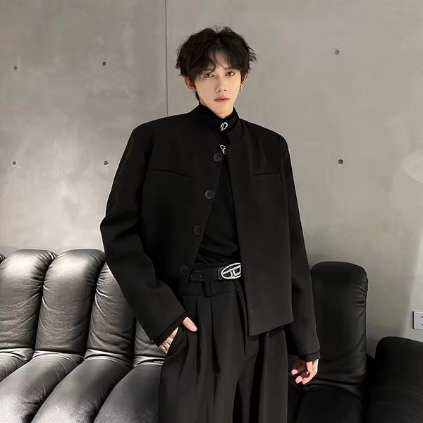 Trendy 2025 Short Coats Single Breasted Man Suits and Blazers Spring Clothes Elegant New in Original Handsome Jacket for Men