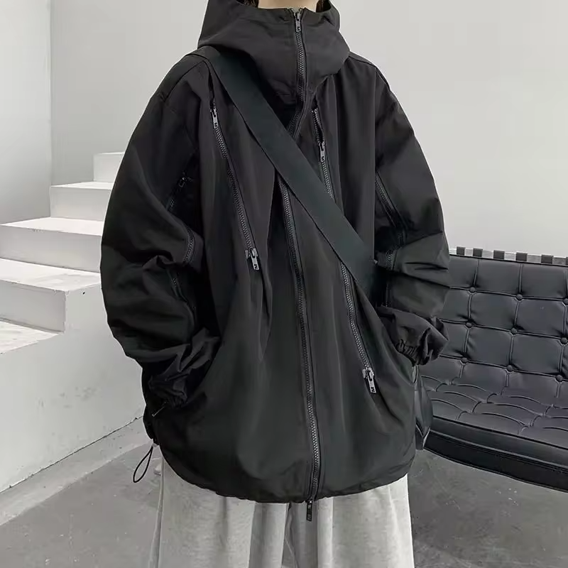 Men's Simple Retro Windproof Waterproof Windbreaker 2025 New Arrival Stylish Spring Autumn Autumn Winter Outerwear