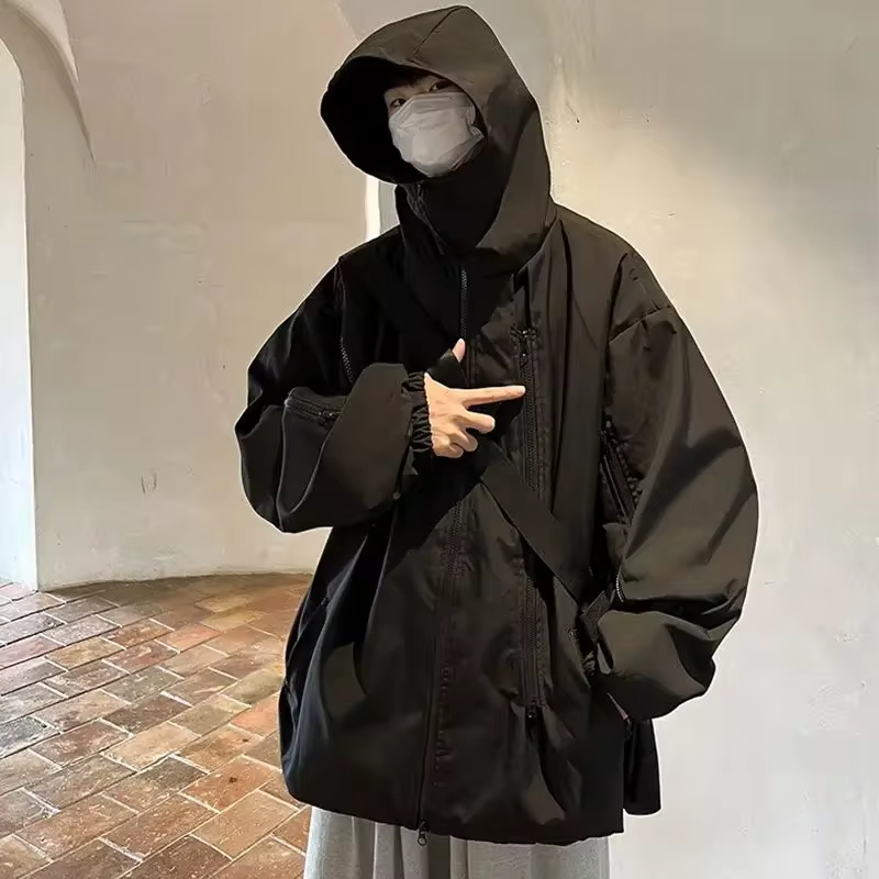 Men's Simple Retro Windproof Waterproof Windbreaker 2025 New Arrival Stylish Spring Autumn Autumn Winter Outerwear