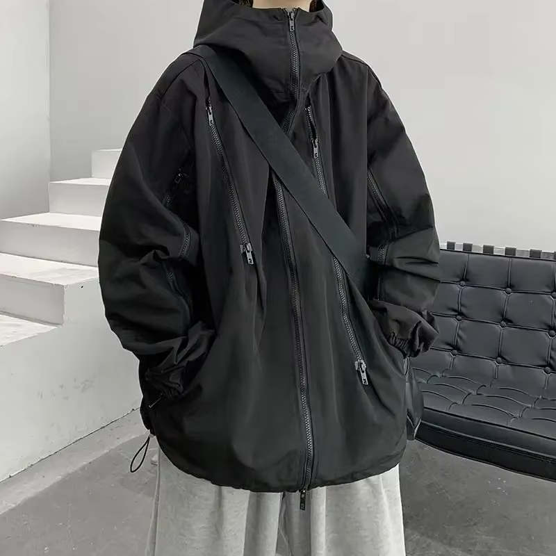 Men's Simple Retro Windproof Waterproof Windbreaker 2025 New Arrival Stylish Spring Autumn Autumn Winter Outerwear