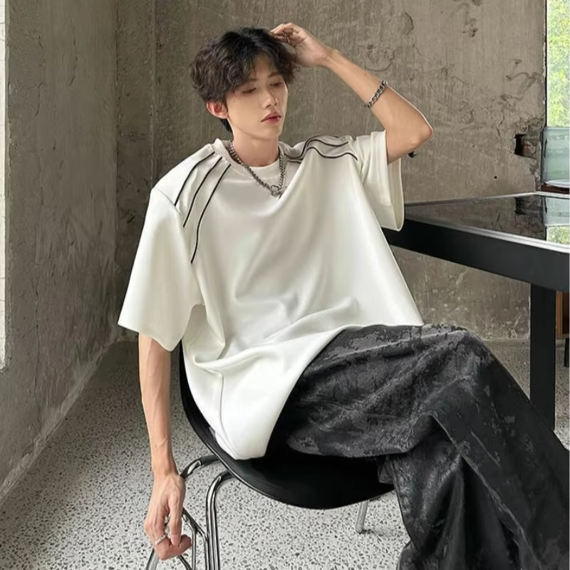 Men's Plus Size Summer T-Shirt Loose Fit Oversized Fashion Top Casual Streetwear for Big and Tall Men Comfort Wear