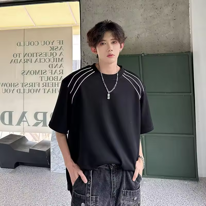 Men's Plus Size Summer T-Shirt Loose Fit Oversized Fashion Top Casual Streetwear for Big and Tall Men Comfort Wear