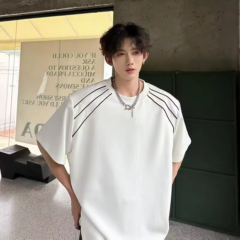 Men's Plus Size Summer T-Shirt Loose Fit Oversized Fashion Top Casual Streetwear for Big and Tall Men Comfort Wear