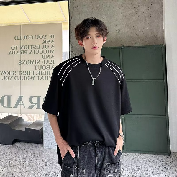 Men's Plus Size Summer T-Shirt Loose Fit Oversized Fashion Top Casual Streetwear for Big and Tall Men Comfort Wear
