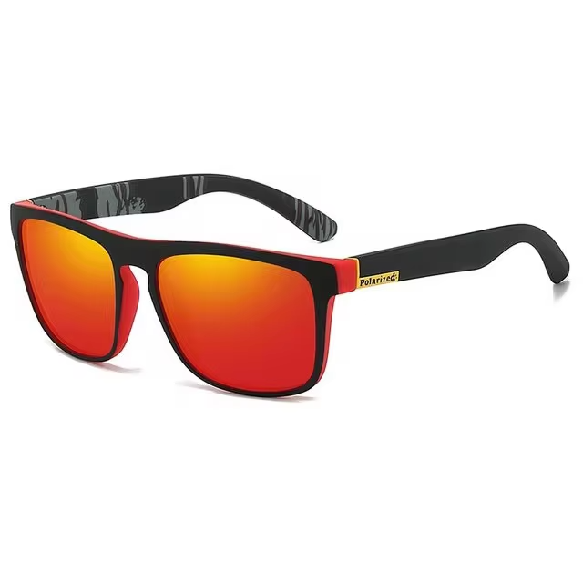 1-4PCS Men Classical Square Polarized Sports Sunglasses Lightweight PC Frame UV400 for Driving Fishing Cycling Unisex Durability