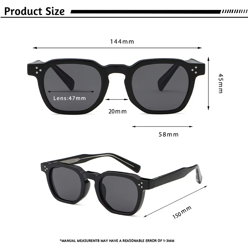 CATERSIDE Fashion Men Sunglasses Small Frame Square Personalized Design Sun Glasses Women Travel Party Business Festival Gift