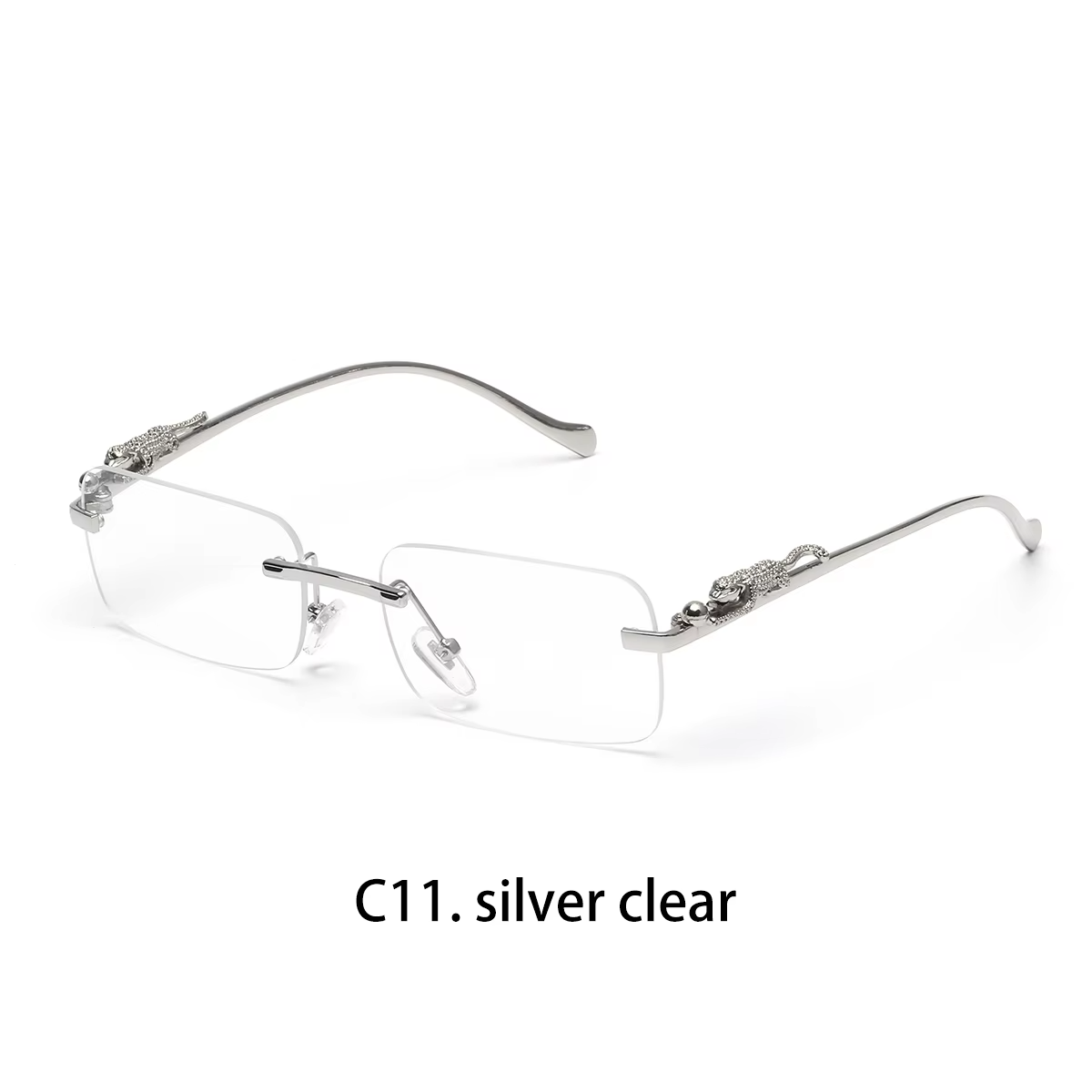 Ruiao rimless sunglasses UV400 fashion square metal glasses for men women designer man's brand sun glasses shades for outdoor