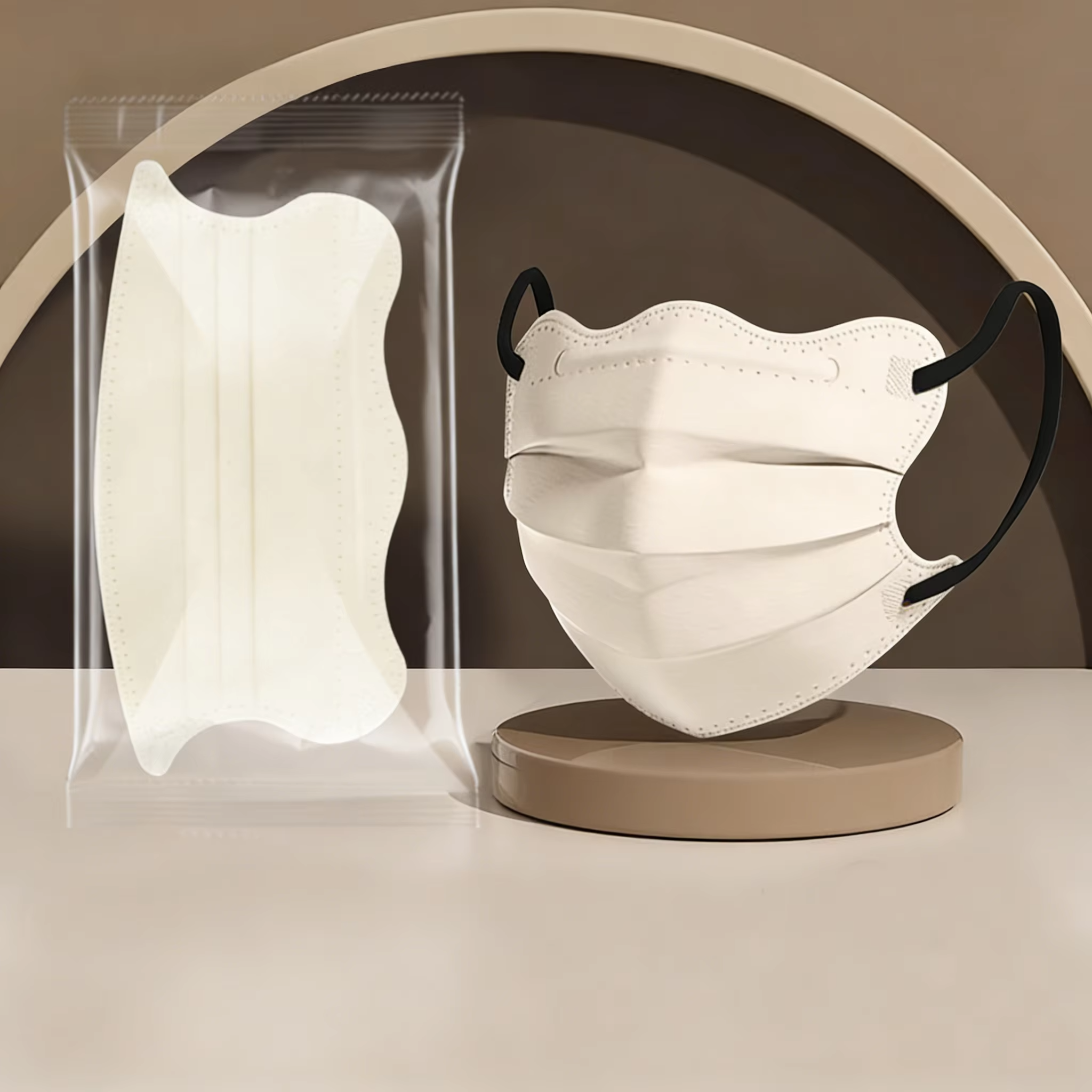 Disposable Face Masks Wide Flat Earloop Individually Wrapped 3 Layer Spunlace Non-woven Daily Protection Lightweight Comfortable