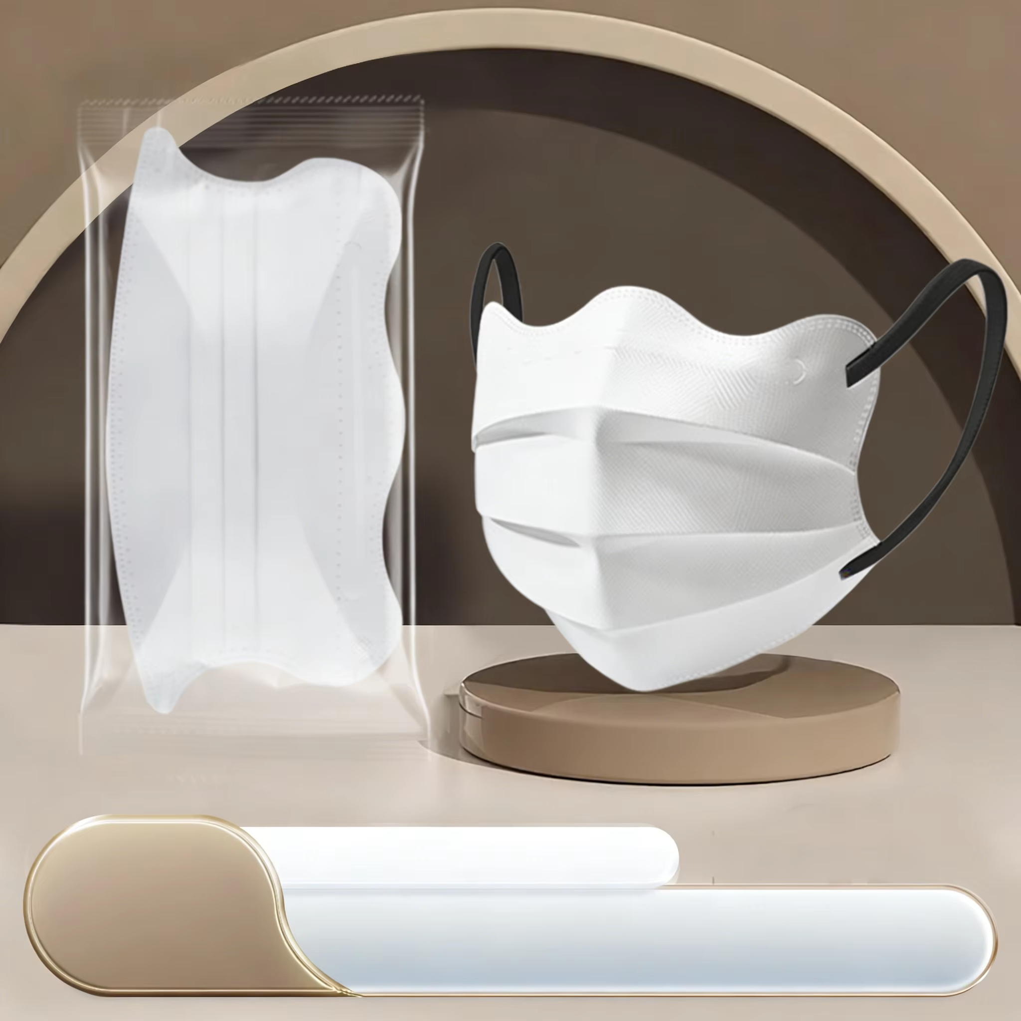 Disposable Face Masks Wide Flat Earloop Individually Wrapped 3 Layer Spunlace Non-woven Daily Protection Lightweight Comfortable