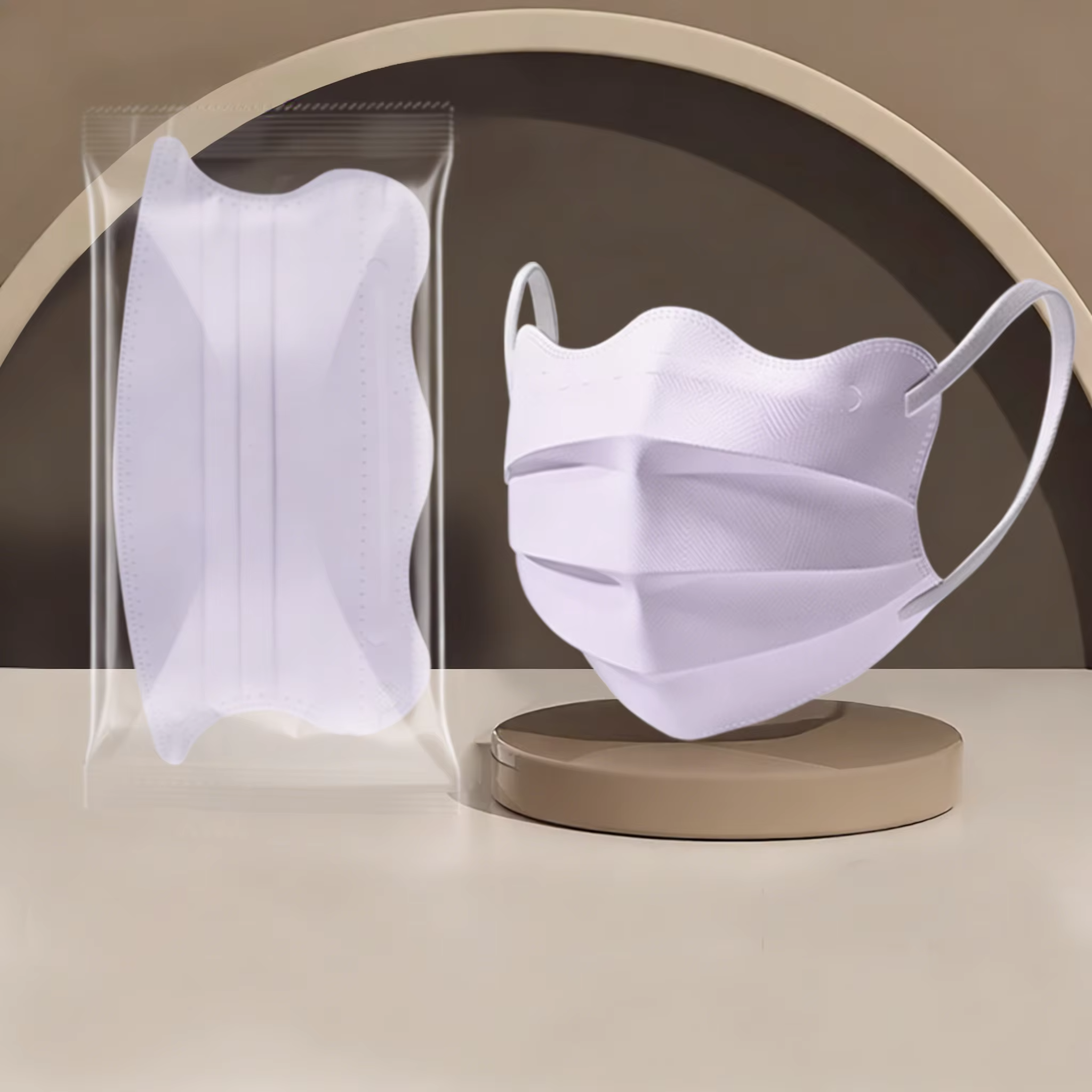 Disposable Face Masks Wide Flat Earloop Individually Wrapped 3 Layer Spunlace Non-woven Daily Protection Lightweight Comfortable