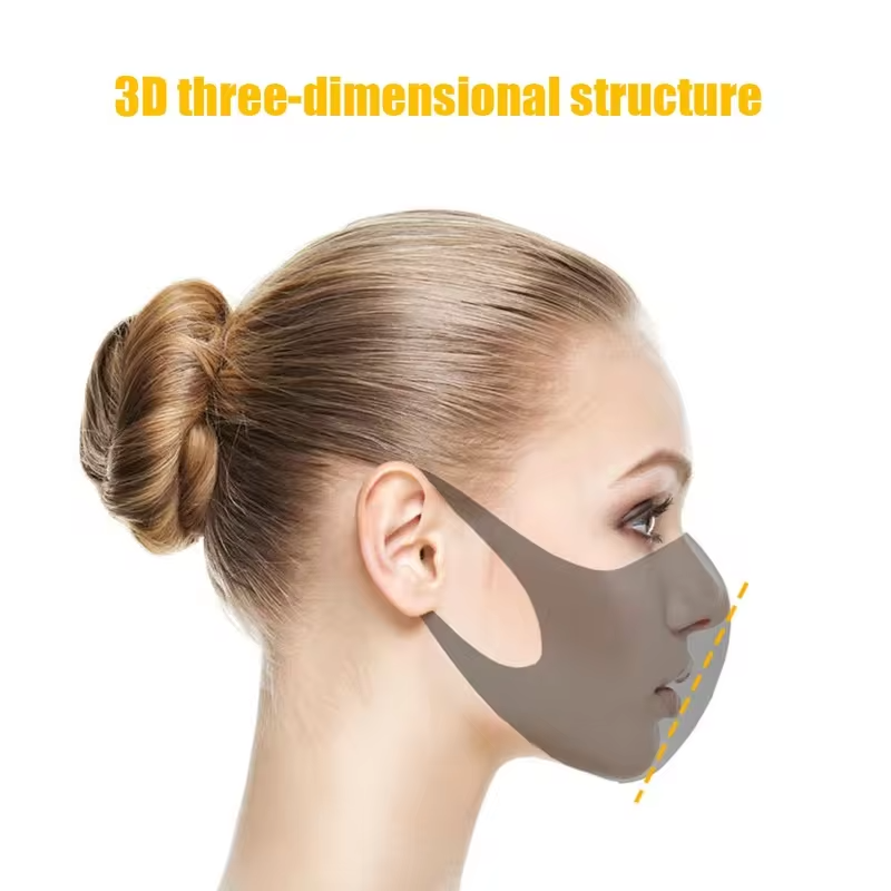 3Pcs 3D Breathable Mask Washable Ice Silk Face Mouth Mask Anti Dust Filter Mouth-muffle Haze Dust Proof Flu Masks Care Reusable