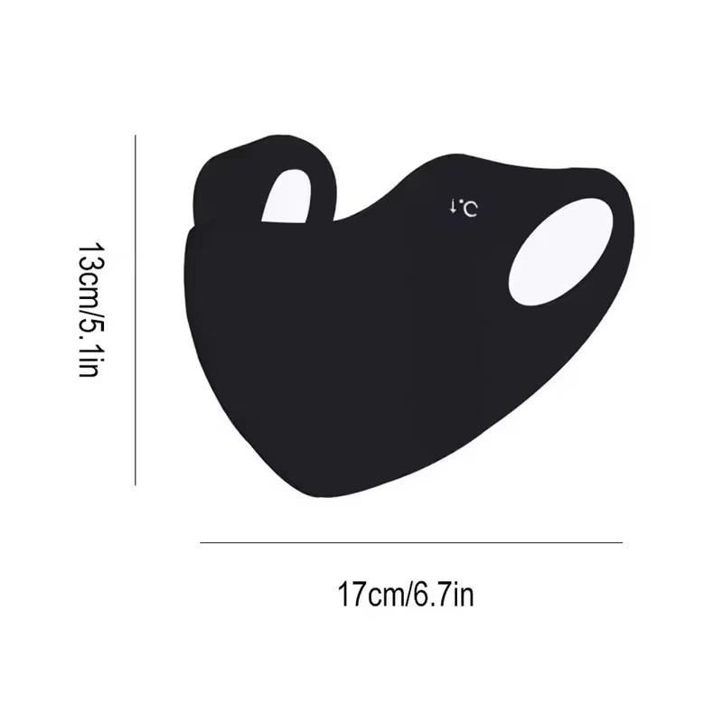 1PC Summer Sunscreen Face Mask Breathable Women UV Protection Trendy Mask Thin Ice Silk Sunscreen Anti-UV Fashionable Face Cover