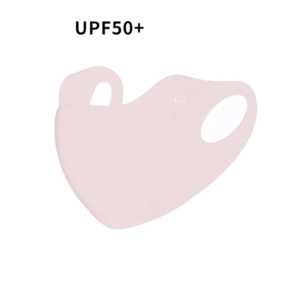 1PC Summer Sunscreen Face Mask Breathable Women UV Protection Trendy Mask Thin Ice Silk Sunscreen Anti-UV Fashionable Face Cover