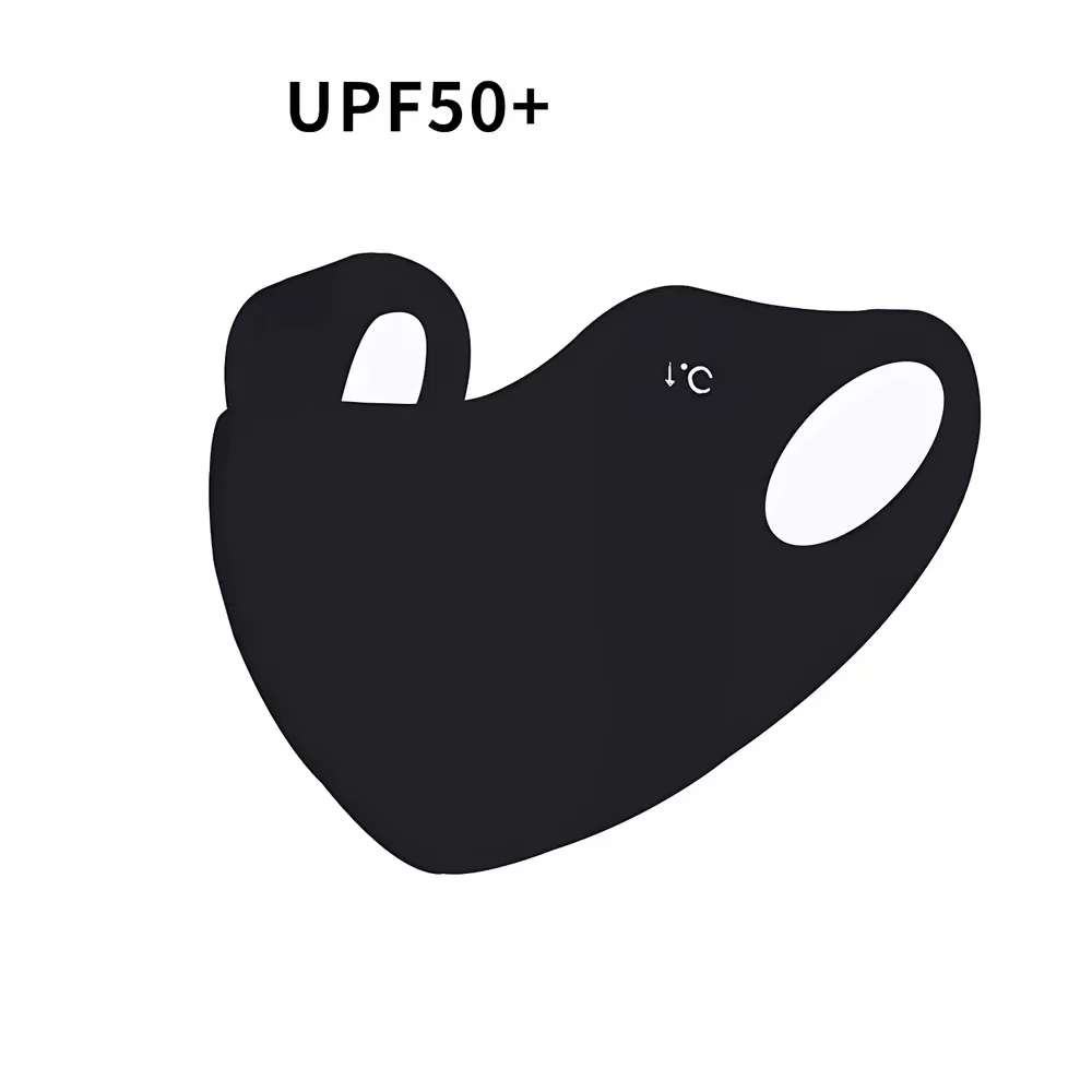 1PC Summer Sunscreen Face Mask Breathable Women UV Protection Trendy Mask Thin Ice Silk Sunscreen Anti-UV Fashionable Face Cover