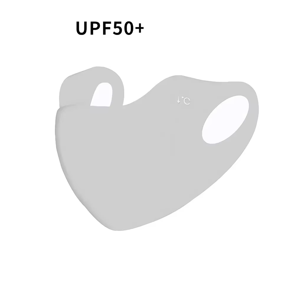 1PC Summer Sunscreen Face Mask Breathable Women UV Protection Trendy Mask Thin Ice Silk Sunscreen Anti-UV Fashionable Face Cover