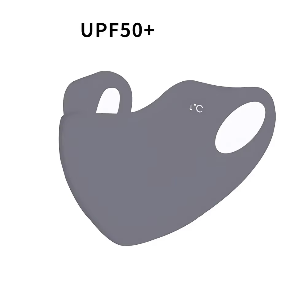 1PC Summer Sunscreen Face Mask Breathable Women UV Protection Trendy Mask Thin Ice Silk Sunscreen Anti-UV Fashionable Face Cover